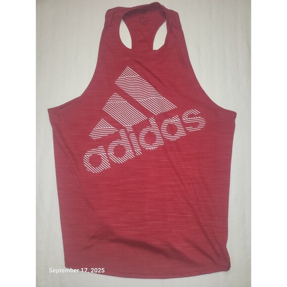 Adidas Womens Athletic Tank Top Red Sz Large EUC - Picture 1 of 3